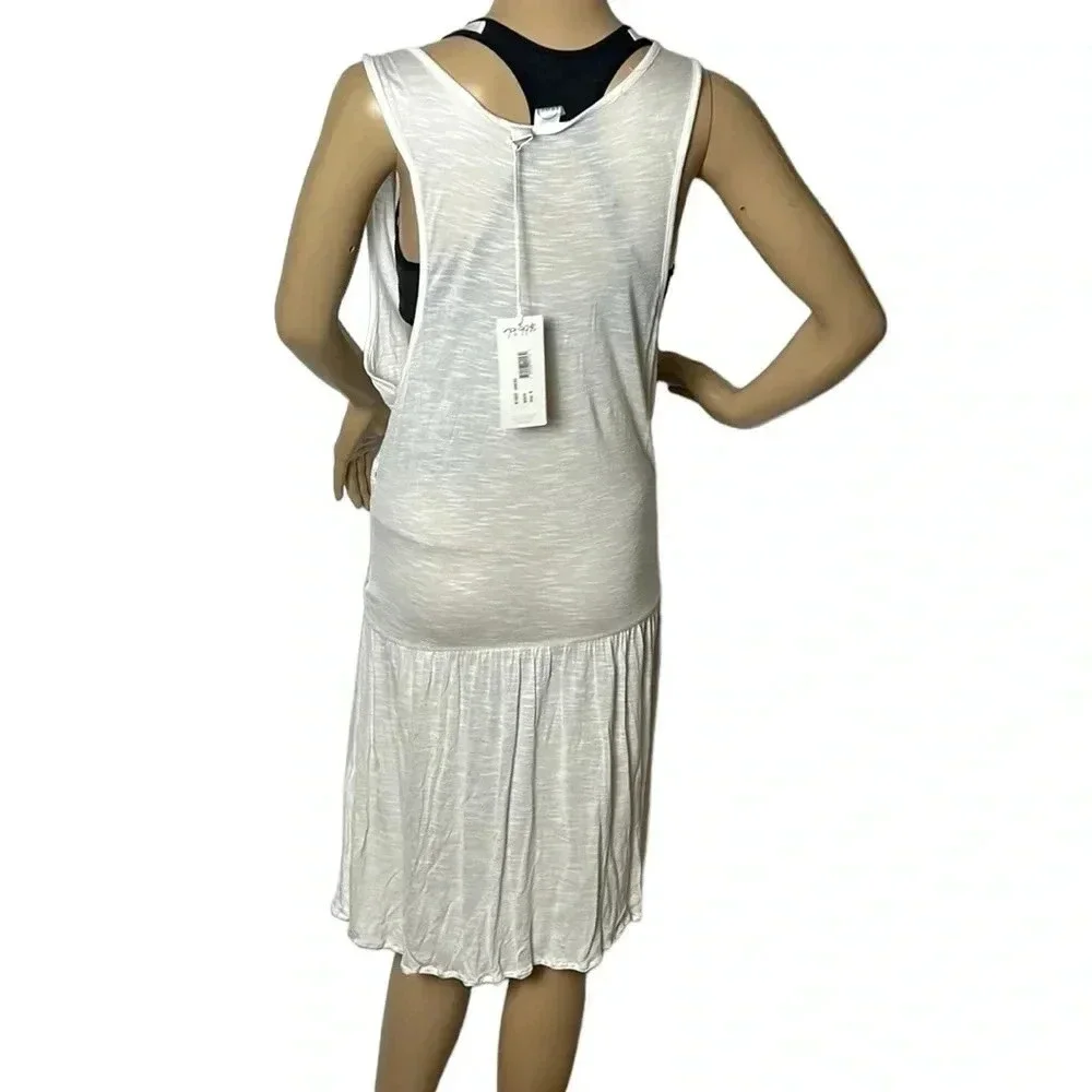 KOY RESORT WHITE SM, crochet ,button front beach cover, deep V-neck - Picture 10 of 13